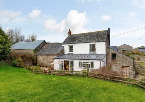 The south-facing garden at Withymore Cottage, Malborough