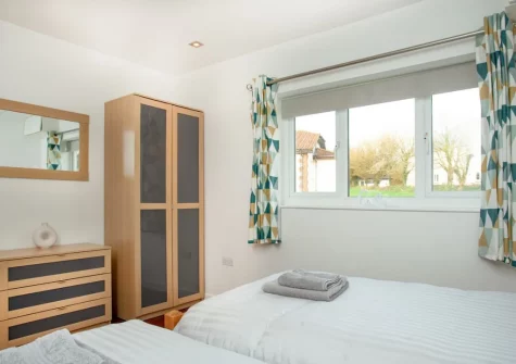 Bedroom #2 at Wonkey Donkey Cottage at Stoneleigh Holiday Village, Weston