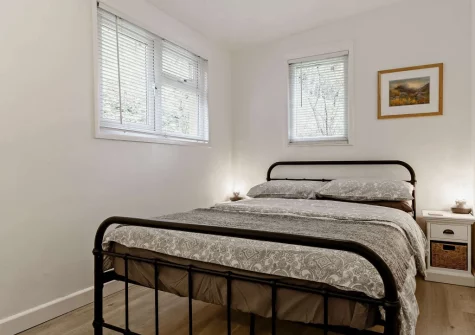 Bedroom #1 at Woodcutters Cottage at Greatrock Farm, Hennock