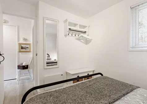 Bedroom #1 at Woodcutters Cottage at Greatrock Farm, Hennock