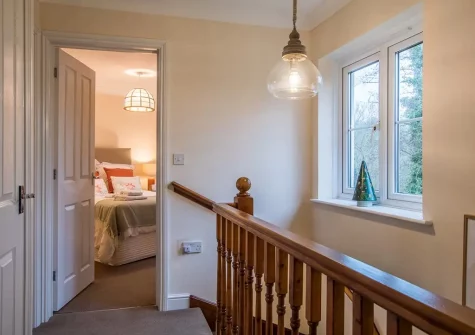 The first floor landing at Woodland Cottage, Bampton