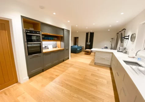 The kitchen at Woodlands Close, Treator