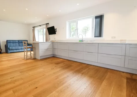 The kitchen at Woodlands Close, Treator