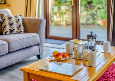 The living area at Woodlands Cottage, Two Waters Foot