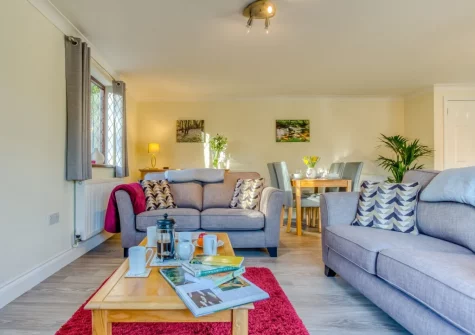 The living area at Woodlands Cottage, Two Waters Foot