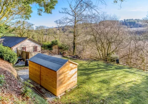 The large private garden at Woodlands Cottage, Two Waters Foot