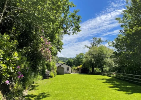 The large private garden at Woodlands Cottage, Two Waters Foot