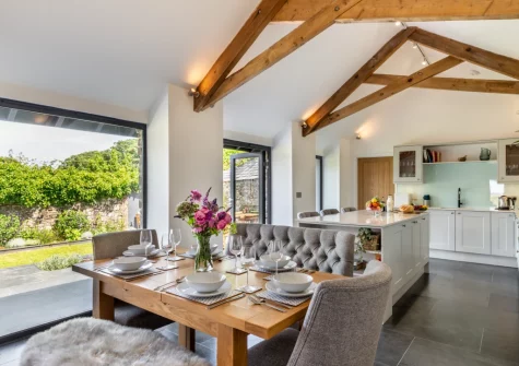The dining area at Woodside Barn, Hartland