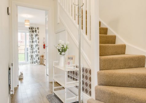 The hallway & stairs at Woodside, Bideford
