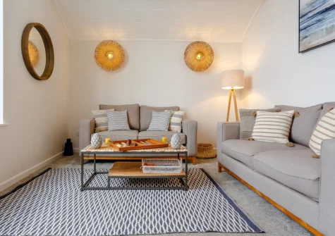 The living room at Woodside, Westward Ho!