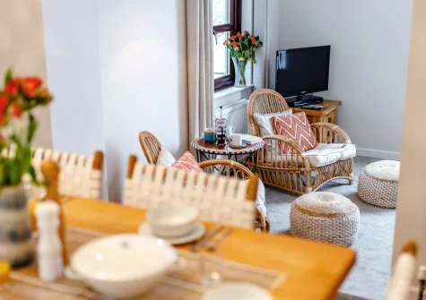 The living room at Woodside, Westward Ho!