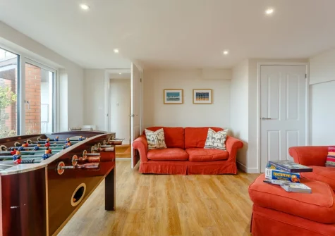 The games room at Woodside, Westward Ho!