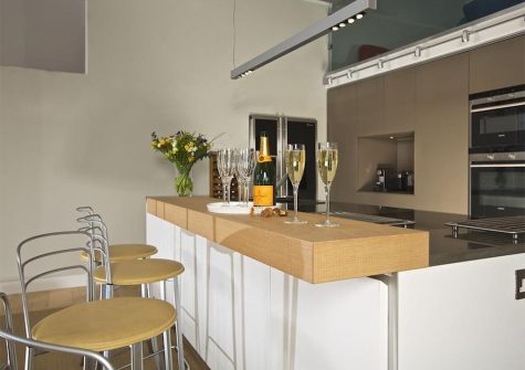 The kitchen at Woodwell, Salcombe