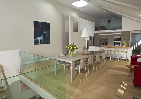 The dining area at Woodwell, Salcombe