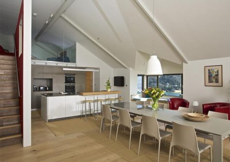 The dining area at Woodwell, Salcombe