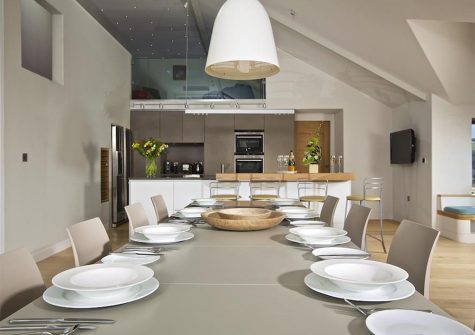 The dining area at Woodwell, Salcombe
