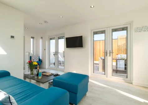 The living area at Woolacombe Retreat, Hillview, Mullacott