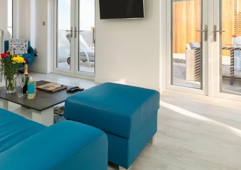 Woolacombe Retreat, Mullacott is a luxury one-bedroom lodge featuring private hot tub in exclusive gated development. Perfect romantic escape near golden beaches, coastal attractions, stunning Devon countryside, and memorable experiences.