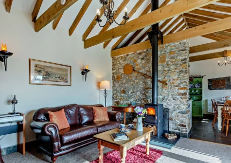 The living area at Woolstone Dunstanvilles Dairy, Box's Shop