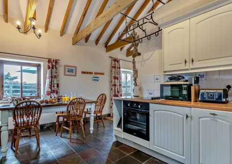 The kitchen & dining area at Woolstone Dunstanvilles Dairy, Box's Shop