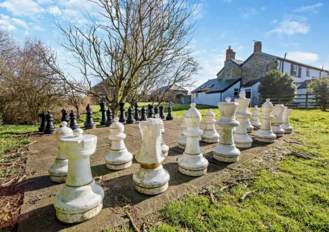 The shared outdoor space at Woolstone Dunstanvilles Dairy, Box's Shop