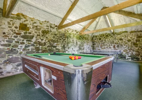 The shared games barn at Woolstone Teagues Trail, Box's Shop