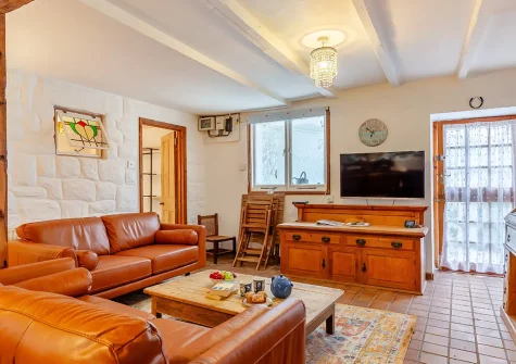 The living area at Wren Cottage, St Ives