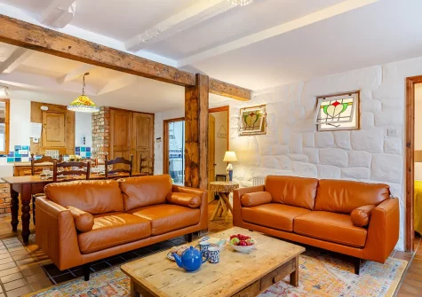 The living area at Wren Cottage, St Ives