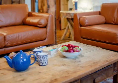 The living area at Wren Cottage, St Ives