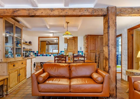 The living area at Wren Cottage, St Ives