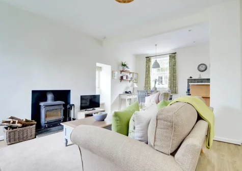 The living area at Wykeham, Mortehoe