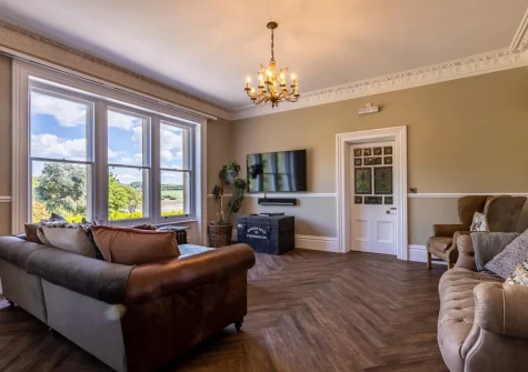 The living area at Yeoldon House, Bideford