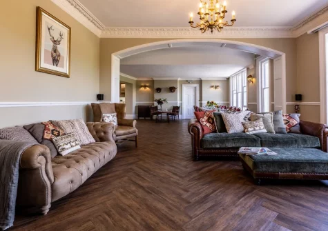 The living area at Yeoldon House, Bideford