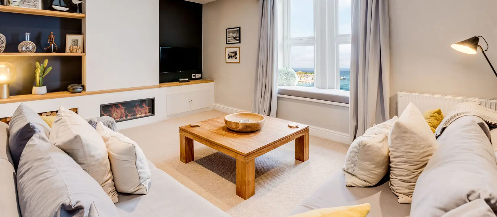 Zareba, St Ives is a luxurious three-storey coastal retreat boasting spectacular harbour views and elegant interiors. Enjoy the private tiered terrace, beach access, and proximity to galleries. Perfect for unforgettable family holidays.